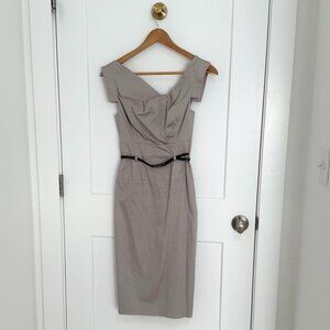 BEAUTIFUL GREY BLACK HALO SLEEVELESS DRESS SIZE 2